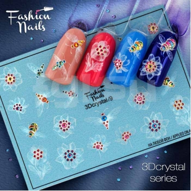 Слайдер-дизайн Fashion Nails 3d crystal9